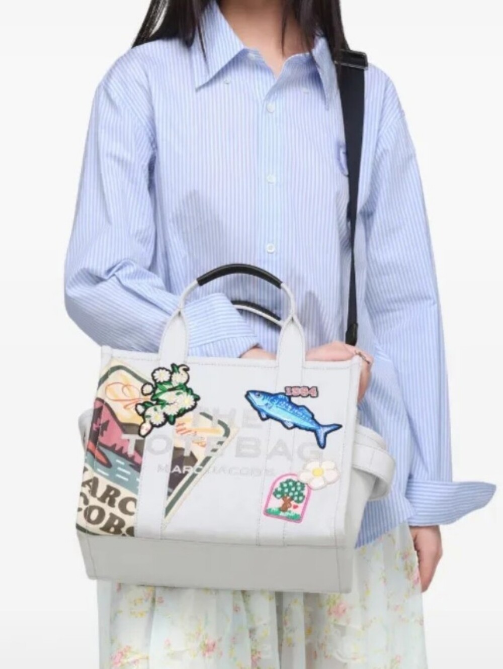 Marc Jacobs The Camp Patchwork Denim Medium Tote Bag